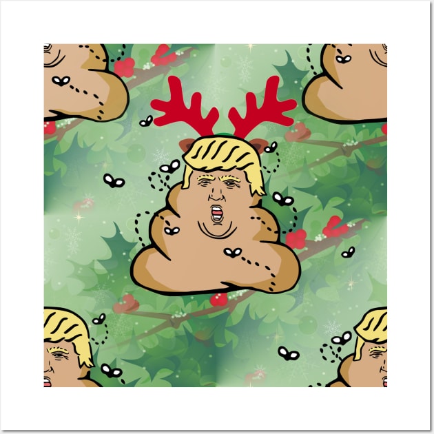 poop reindeer donald trump Wall Art by gossiprag